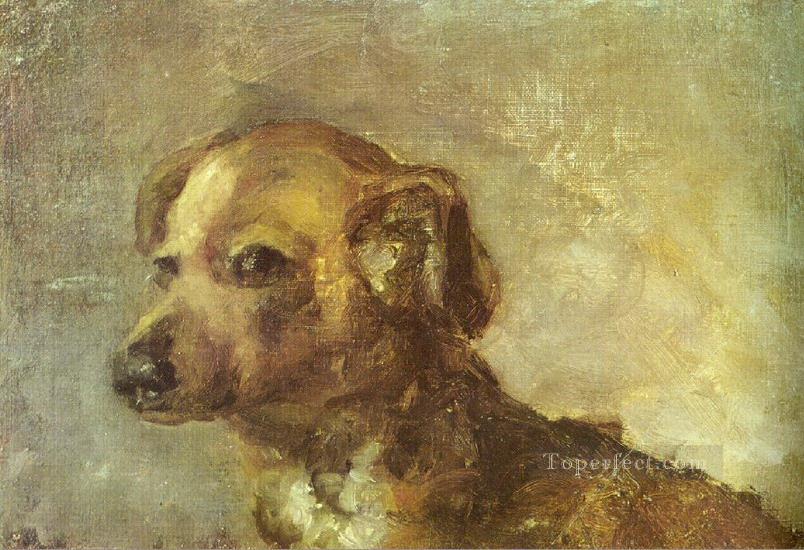 ピカソの犬の切り抜き 1895年 パブロ・ピカソ油絵
